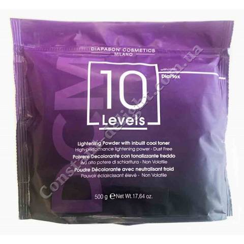 Осветляющий порошок для волос до 10-ти уровней DCM 10 Levels Lightening Powder 500 g