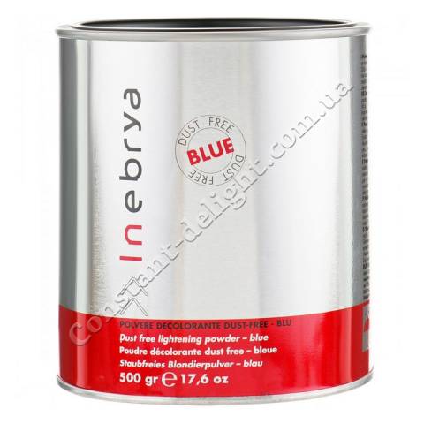 Осветляющий порошок в банке (голубой) Inebrya Dust Free Bleaching Powder Blue 500 g