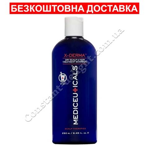 Відлущуючий шампунь проти сухості і свербіння шкіри голови Mediceuticals Scalp Therapies X-Derma Shampoo 250 ml