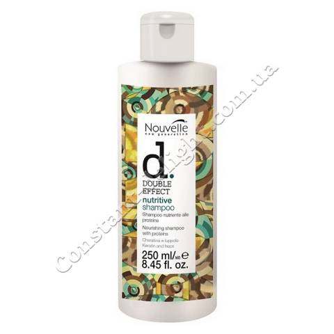 Питательный шампунь для волос с кератином Nouvelle Double Effect Nutritive Shampoo 250 ml