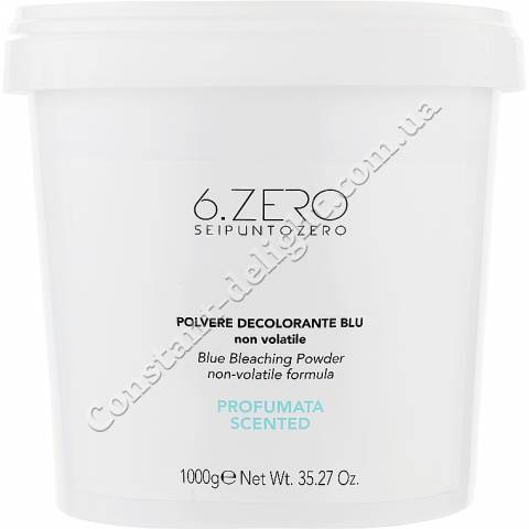 Парфюмированный осветляющий порошок голубого цвета 6. Zero Seipuntozero Scented Blue Compact Bleaching Powder 1000 g