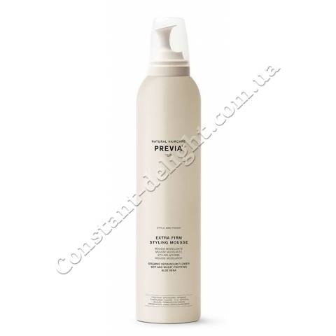 Мусс-пена для волос экстрасильной фиксации Previa Natural Haircare Style & Finish Mousse Extra Strong 300 ml