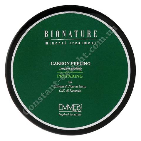 Пілінг для шкіри голови з ефірною олією лаванди Emmebi Italia BioNatural Mineral Treatment Carbon Peel 300 ml