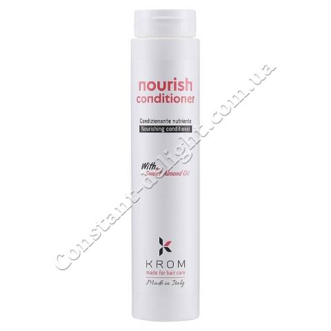 Поживний кондиціонер для волосся з екстрактом солодкого мигдалю Krom Nourish Conditioner 250 ml
