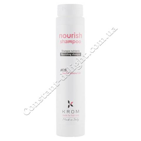 Поживний шампунь для волосся з екстрактом солодкого мигдалю Krom Nourish Shampoo 250 ml