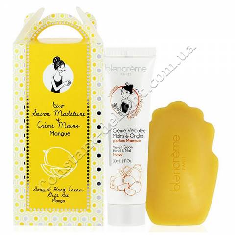 Подарунковий набір для рук мило і крем Манго Blancrème Soap + Hand Cream Gift Set Mango