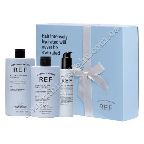 Подарунковий набір для зволоження волосся (шампунь+кондиціонер+сироватка) REF Holiday Box Intense Hydrate 285/245/125 ml