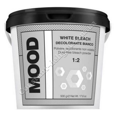 Пудра біла для знебарвлення волосся Mood De-Color White Bleach 500 g