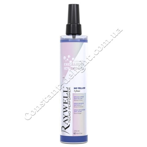 Raywell No Yellow Tecno Performer 2 Phase Спрей для восстановления молекулярного гидрокератина волос 250 ml