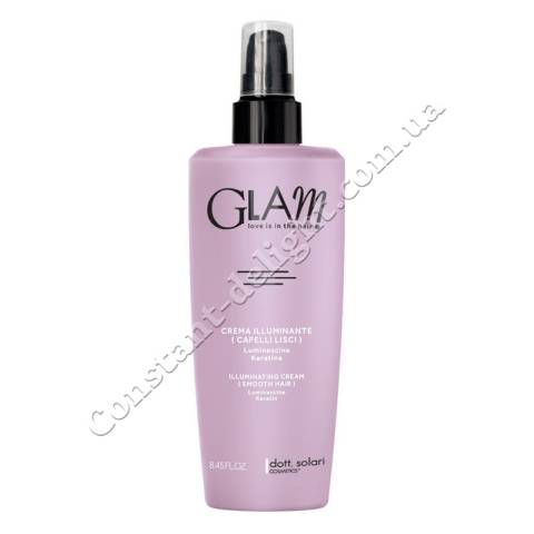 Разглаживающий крем для волос с эффектом блеска Dott. Solari Glam Illuminating Cream 250 ml