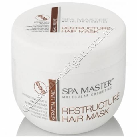 Реструктурує маска з кератином і кокосовим маслом Spa Master Keratin Line Restructure Hair Mask 500 ml