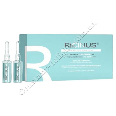 Ricinus Vials Treatments To Stop Hair Loss Ампулы для лечения выпадения волос 12x7 ml