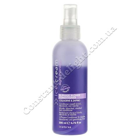 Двухфазный спрей-кондиционер для осветленных волос Inebrya Ice Cream Age Therapy Bi-Phase Blonde Conditioner 200 ml