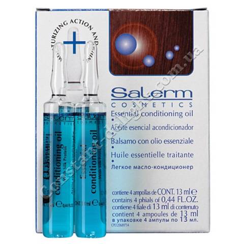 Salerm Salerm Aceite esencial acondicionador легке масло-кондиціонер Шовк 4x13 ml