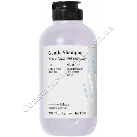 Шампунь для всіх типів волосся, Back Bar No3 Gentle Shampoo Oats and Lavender FarmaVita 250 ml