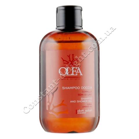 Шампунь-гель для душу з екстрактом кола та олією льону Dott. Solari Olea Coral Extract And Linseed Oil Shampoo And Shower Gel 250 ml