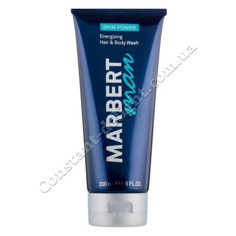 Шампунь-гель мужской для волос и тела Marbert Man Skin Power Energizing Hair & Body Wash 200 ml