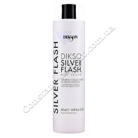Шампунь-кондиционер для волос с антижелтым эффектом Dikson Dikso Silver Flash Anti Yellow Shampoo 500 ml
