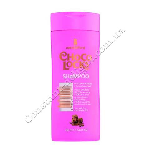 Шампунь для гладеньких волосся з екстрактом какао Lee Stafford Choco Locks Shampoo 250 ml
