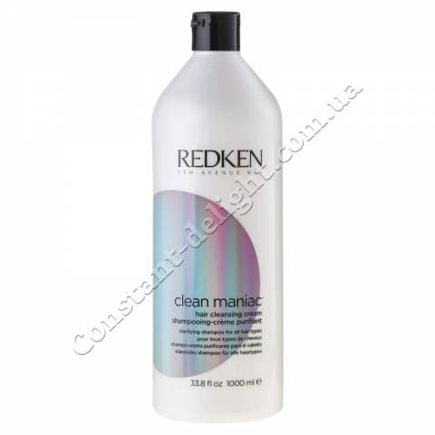 Шампунь-крем для глубокой очистки всех типов волос Redken Clean Maniac Hair Cleansing Cream Shampoo 1000 ml