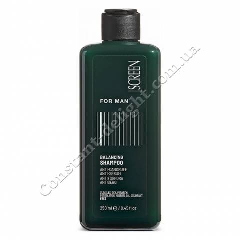 Шампунь для мужчин балансирующий против перхоти и себореи Screen For Man Balancing Shampoo 250 ml