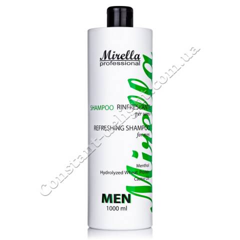 Шампунь для чоловіків із ментолом Mirella Professional Refreshing Shampoo 1000 ml