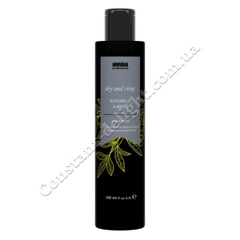 Шампунь для пористого та кучерявого волосся з маслом каріте Invidia Botoplus Dry and Crisp Shampoo 200 ml