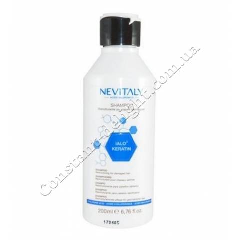 Шампунь для поврежденных волос с кератином и гиалуроновой кислотой Nevitaly  Ialo3 Keratin Shampoo 200 ml