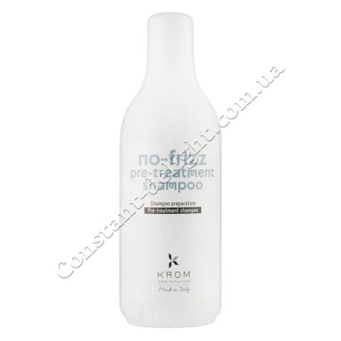 Шампунь для предварительной обработки волос перед разглаживанием Krom No-Frizz Shampoo 1000 ml