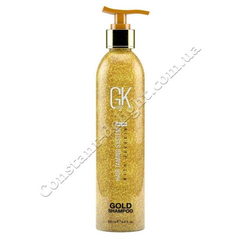 Шампунь для разглаживания и восстановления волос с частицами золота GKhair Gold Shampoo 250 ml