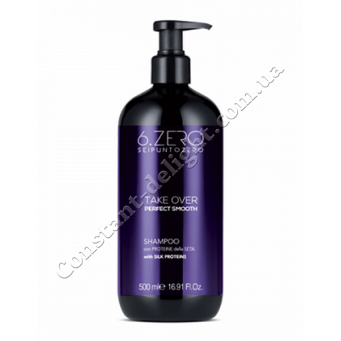 Шампунь для розгладження неслухняного волосся 6. Zero Seipuntozero Take Over Perfect Smooth Shampoo 500 ml