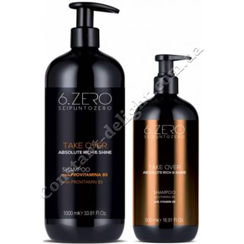 Шампунь для сухих і тьмяних волосся 6. Zero Seipuntozero Take Over Absolute Rich & Shine Shampoo 500 ml