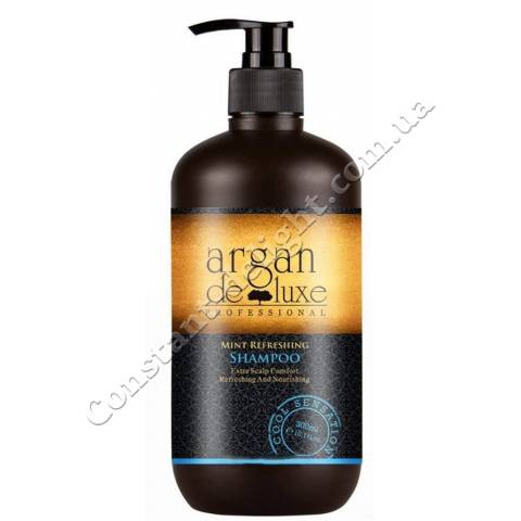 Шампунь для свежести кожи головы с охлаждающим эффектом De Luxe Argan Mint Refreshing Shampoo 300 ml