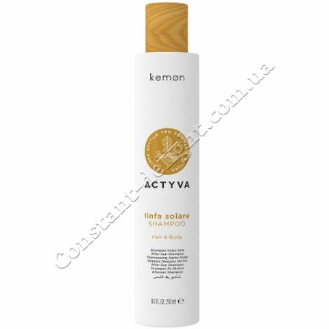 Шампунь для волосся і тіла після перебування на сонці Kemon Actyva Linfa Solare Shampoo Hair & Body 250 ml