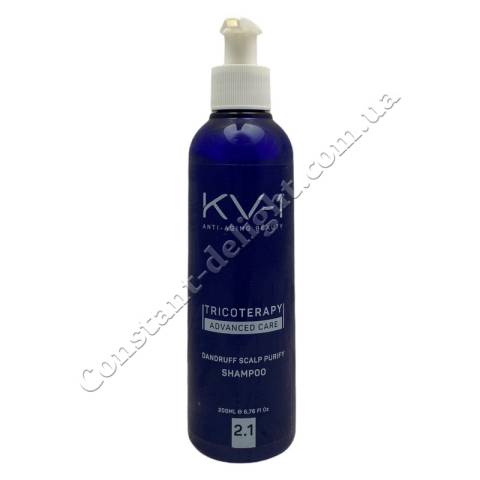Шампунь для волос очищающий против перхоти, сухая себорея, 2.1 KV-1 Tricoterapy Dandruff Scalp Purify Shampoo 2.1, 200 ml