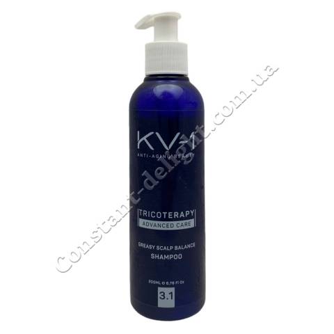 Шампунь для волос очищающий против перхоти, жирная себорея, 3.1 KV-1 Tricoterapy Greasy Scalp Balance Shampoo 3.1, 200 ml