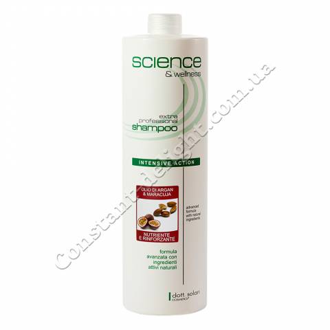 Зволожуючий шампунь для волосся з аргановою олією і маракуя Dott. Solari Argan Oil And Maracuja Shampoo тисяча ml