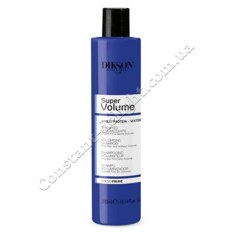 Шампунь для волос с эффектом обьема с протеинами пшеницы и экстрактом кувшинки Dikson Dikso Prime Super Volume Shampoo 300 ml