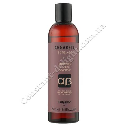 Шампунь для восстановления и придания объёма волосам Dikson AB Argabeta Botol-Up Plumping Shampoo 250 ml