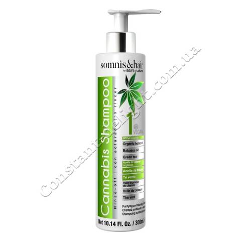 Шампунь для восстановления волос с конопляным маслом Somnis & Hair 1 Cannabis Shampoo 300 ml