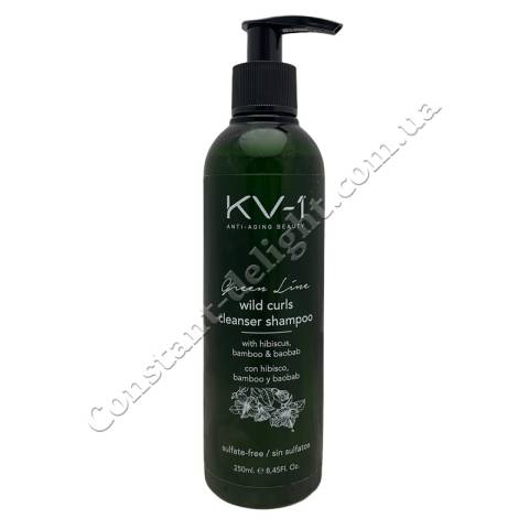 Шампунь для вьющихся волос без сульфатов KV-1 Green Line Wild Curls Cleanser Shampoo 250 ml