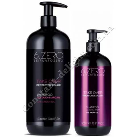 Шампунь для захисту кольору пофарбованих волосся 6. Zero Seipuntozero Take Over Protective Color Shampoo 500 ml