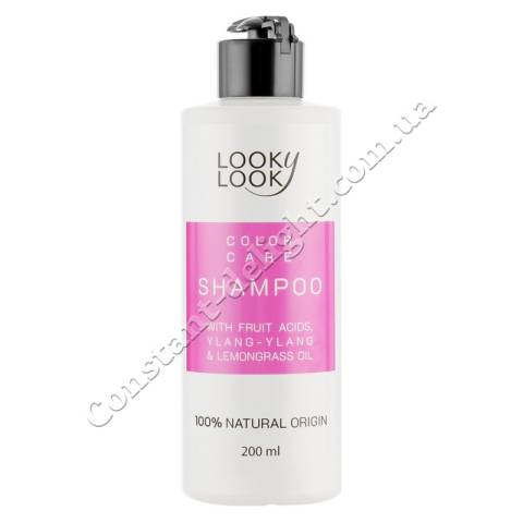 Шампунь для защиты цвета окрашенных волос с фруктовыми кислотами Looky Look Color Care Shampoo 200 ml