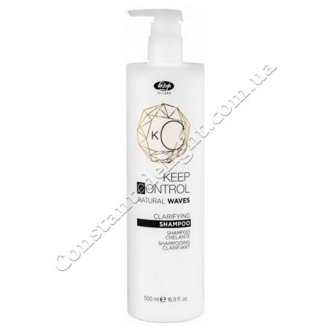Шампунь глубокой очистки Lisap Keep Control Natural Waves Clarifying Shampoo 500 ml