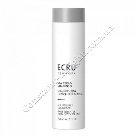 Шампунь очищає, безсульфатний Чисте Море ECRU New York Sea Clean Shampoo Sulfate Free Color Safe 60 ml