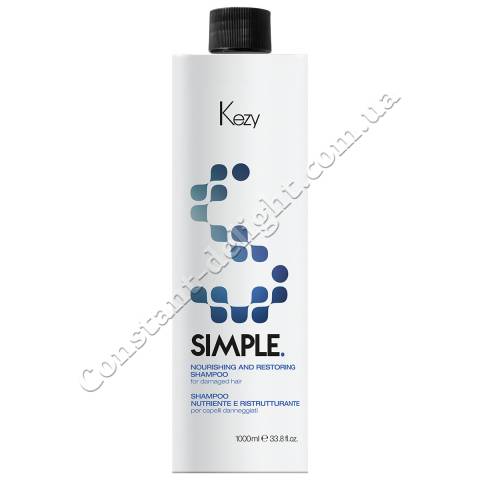 Шампунь живильний і відновлює для пошкодженого волосся Kezy Simple Nourishing & Restoring Shampoo 1000 ml