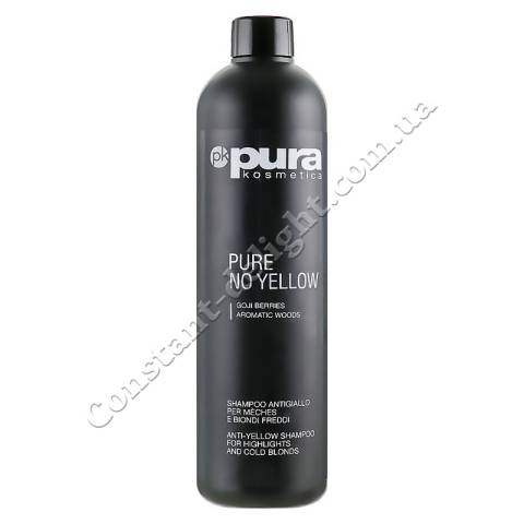 Шампунь проти жовтизни для мелірованого та фарбованого волосся Pura Kosmetica Pure No Yellow Shampoo 500 ml