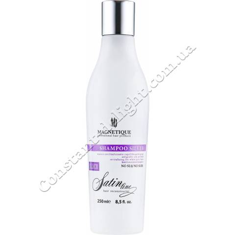 Шампунь з антіжелтим ефектом і протеїнами шовку для світлого волосся Magnetique Silver Satin Line Shampoo 250 ml