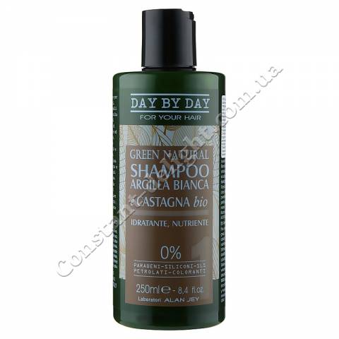 Шампунь з білою глиною і каштаном Alan Jey Green Natural Castagna Shampoo 250 ml