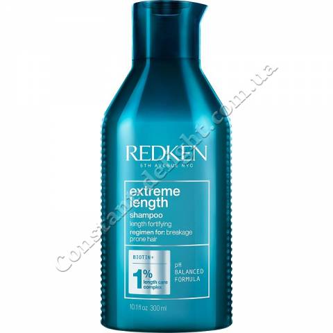 Шампунь с биотином для укрепления длинных волос Redken Extreme Length Shampoo 300 ml